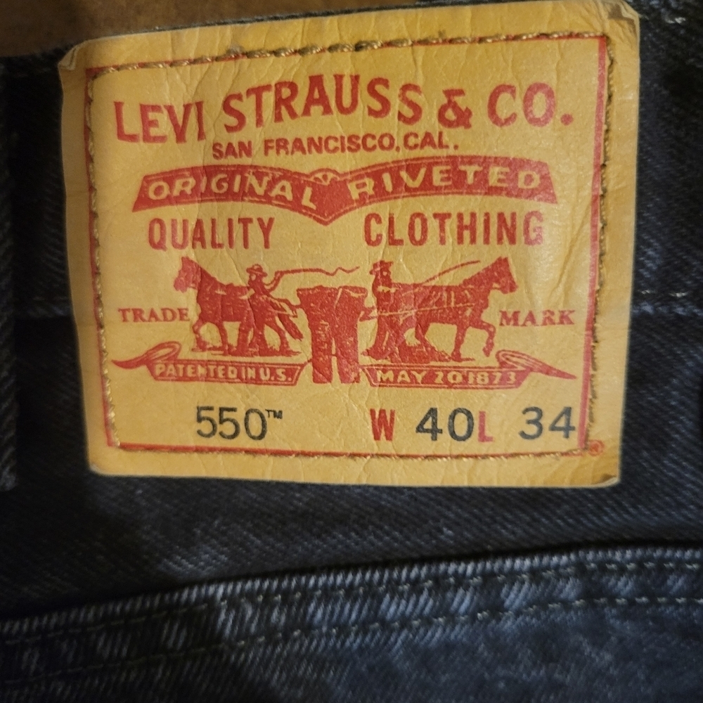 NWOT 40x34 Levi's Style 550 Men’s Jeans Black